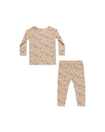 Quincy Mae Bamboo Pajama Set, Posy - Flying Ryno