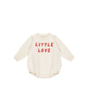 Quincy Mae Crewneck Bubble Romper, Little Love - Flying Ryno