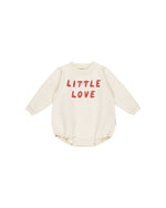 Quincy Mae Crewneck Bubble Romper, Little Love - Flying Ryno