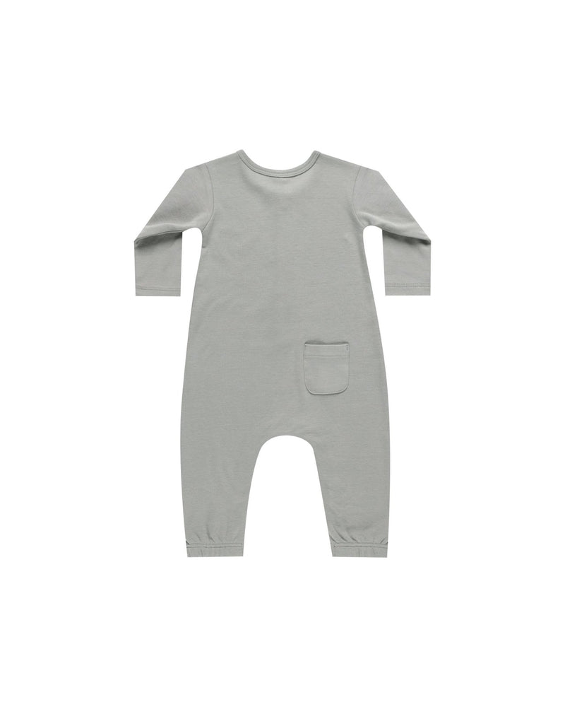 Quincy Mae Long Sleeve Jumpsuit, Dusty Blue - Flying Ryno