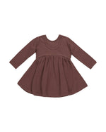 Quincy Mae Ribbed Long Sleeve Dress, Plum - Flying Ryno