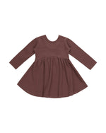 Quincy Mae Ribbed Long Sleeve Dress, Plum - Flying Ryno