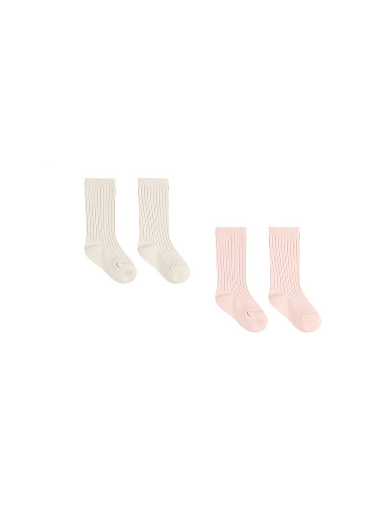 Quincy Mae Sock Set, Ivory and Bubblegum - Flying Ryno