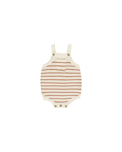 Rylee + Cru Ashton Knit Romper, Poppy Stripe - Flying Ryno