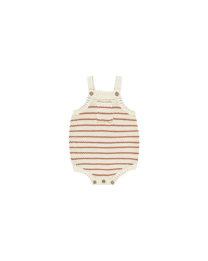 Rylee + Cru Ashton Knit Romper, Poppy Stripe - Flying Ryno