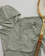 Rylee + Cru Catalina Tech Hoodie and Cadence Tech Jogger Set, Heathered Sage - Flying Ryno