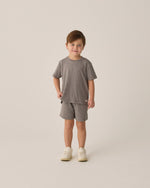 Rylee + Cru Cove Essential Tee and Oceanside Tech Short, Heathered Grey - Flying Ryno