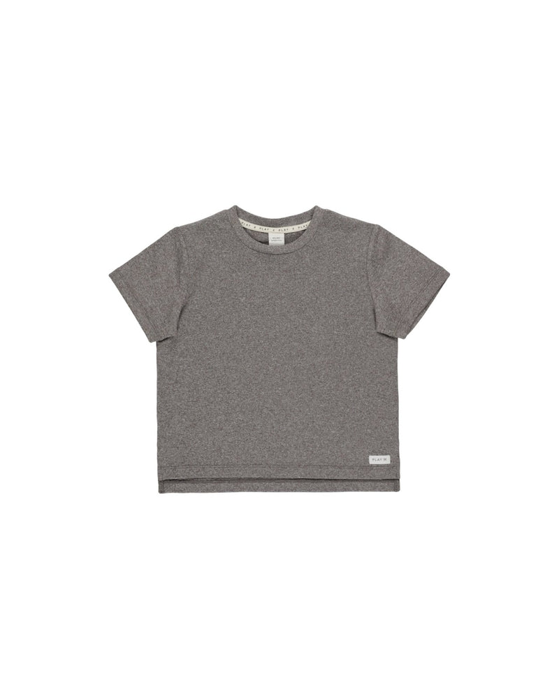 Rylee + Cru Cove Essential Tee and Oceanside Tech Short, Heathered Grey - Flying Ryno