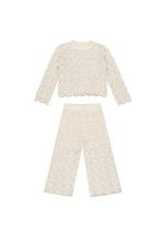 Rylee + Cru Crochet Knit Pullover and Pant Set, Natural - Flying Ryno