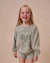 Rylee + Cru Legend Sweatshirt and Sweat Short, Sage - Flying Ryno