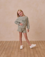 Rylee + Cru Legend Sweatshirt and Sweat Short, Sage - Flying Ryno