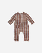 Rylee + Cru Long Sleeve Woven Jumpsuit, Autumn Plaid - Flying Ryno