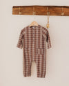 Rylee + Cru Long Sleeve Woven Jumpsuit, Autumn Plaid - Flying Ryno