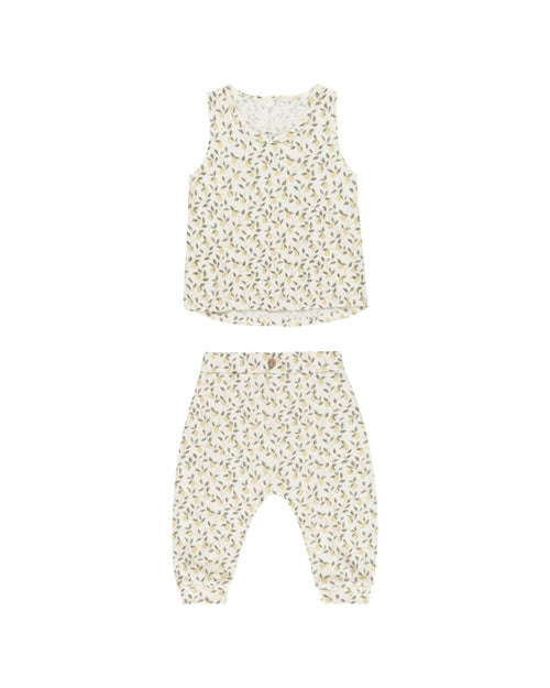 Rylee + Cru Tank and Slouch Pant Set, Lemons - Flying Ryno