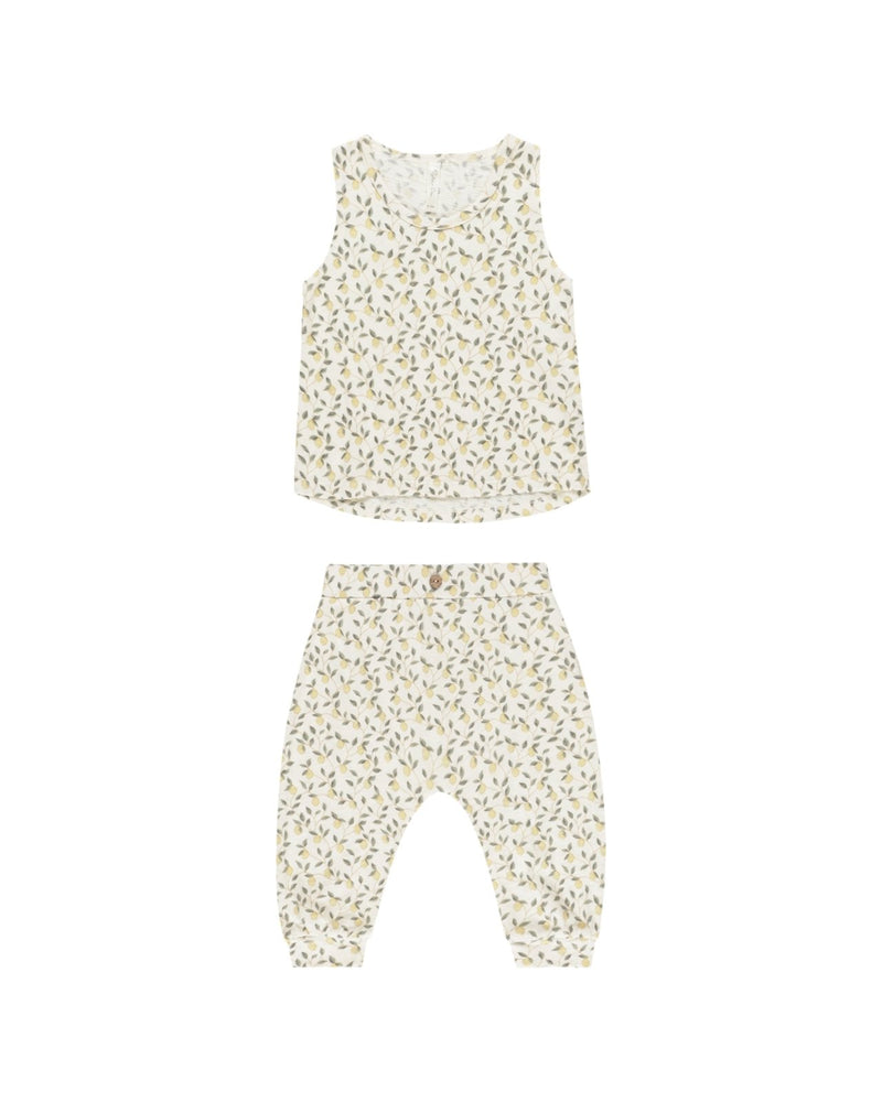 Rylee + Cru Tank and Slouch Pant Set, Lemons - Flying Ryno