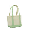 Trvl design MINI TOTE - COATED CANVAS With GINGHAM LEAF TRIM - Flying Ryno