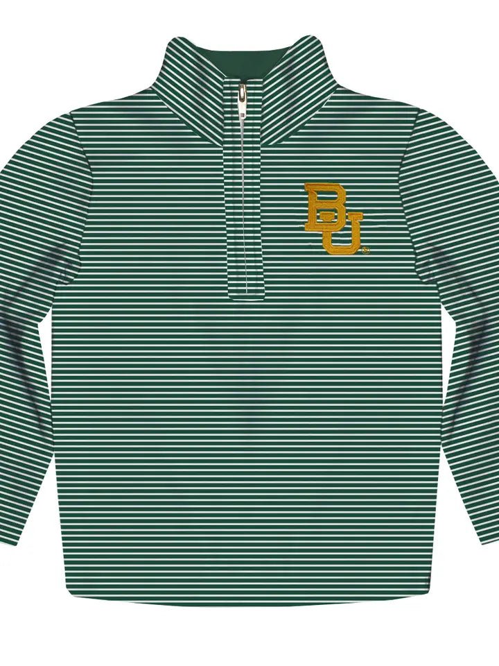 Vive La Fete Baylor Bears Embroidered Stripes Quarter Zip Ralph - Flying Ryno