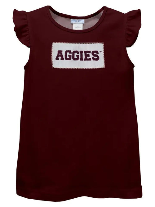 Vive La Fete Texas Am Aggies Smocked Maroon Knit Angel Sleeve - Flying Ryno