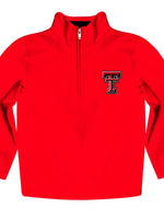 Vive La Fete Texas Tech Red Raiders Red Quarter Zip Pullover Sleeves - Flying Ryno