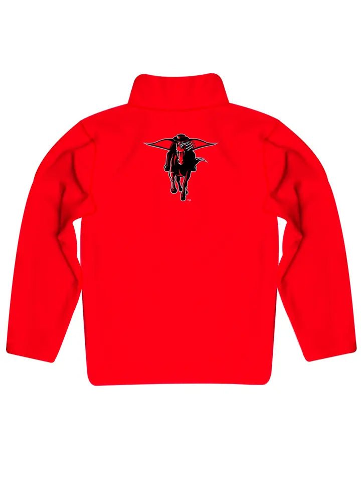 Vive La Fete Texas Tech Red Raiders Red Quarter Zip Pullover Sleeves - Flying Ryno