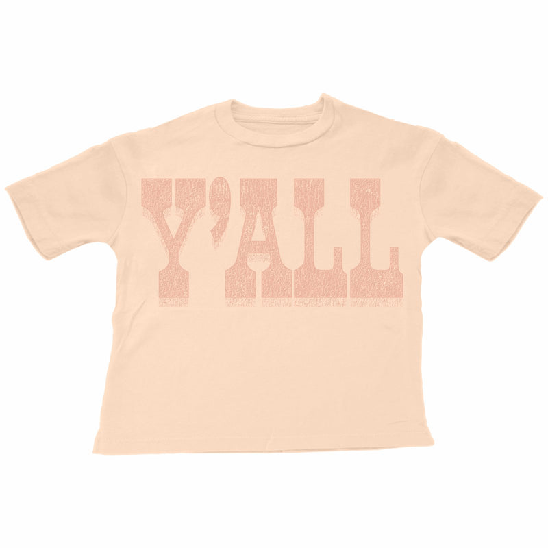 Tiny Whales Y'all Girls Super Tee- Faded Pink - Flying Ryno